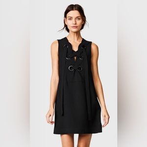 English Factory Black Lace-Up Dress